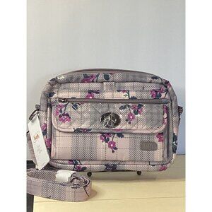 LUG Switch Crossbody Plaid Floral Pearl NWT